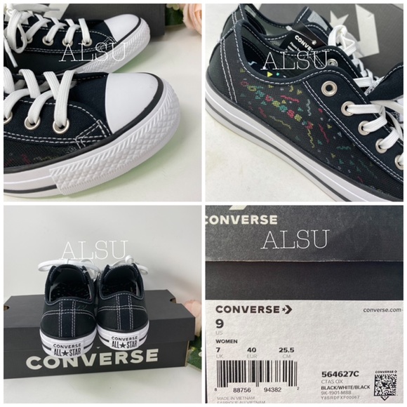 Converse Ctas Low Top Mesh Black W AUTHENTIC - Picture 8 of 8